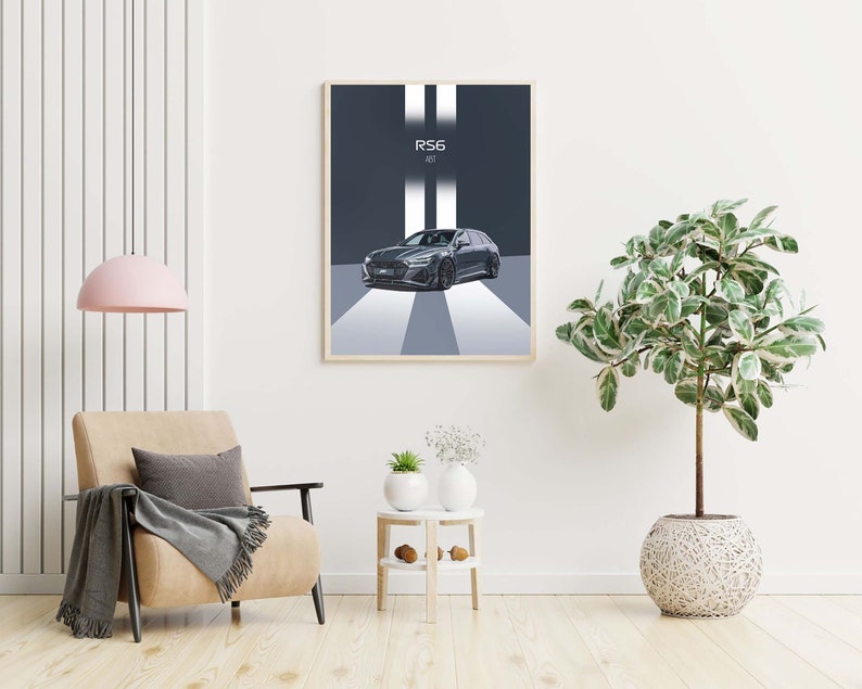 Printable Audi RS6 Poster, Audi RS6 ABT Wall Art, Audi Car Posters ...