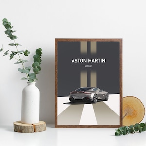 Aston Martin Vantage Wall Art imprimable, Aston Martin Poster, Luxury Wall Art, Décor de voiture de sport, Impression de voiture de course, Cadeau de voiture, Affiche Vantage