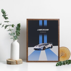 Lamborghini Huracan Art, Lamborghini Poster, Sports Car Wall Art, Race Car Wall Art, Motorsport Wall Art, Printable Wall Art, Car Lover Gift