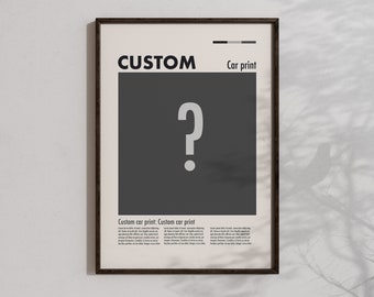 Custom Car Posters For Livingroom Decor Customized Car Wall Art Personalize Your Own Prints