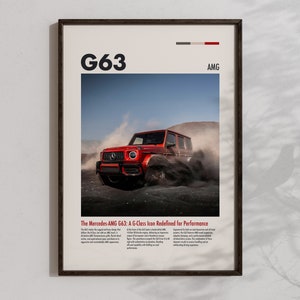 Mercedes G63 AMG Poster Cool Mercedes Artwork Decorative Automotive Wall Art Mercedes G-Wagon Car Gifts Downloadable Decor For Living Room