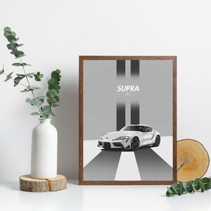 Toyota supra poster, toyota supra mk5 Print, toyota Artwork, sports Car Wall Art, automotive posters, Digital Art Prints, toyota supra cars