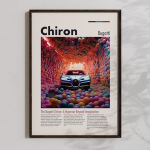 Bugatti Chiron Poster Hyper Car Wall Art Bugatti Chiron Artwork Bugatti Decor Car Prints Bugatti Gifts Cool Race Cars