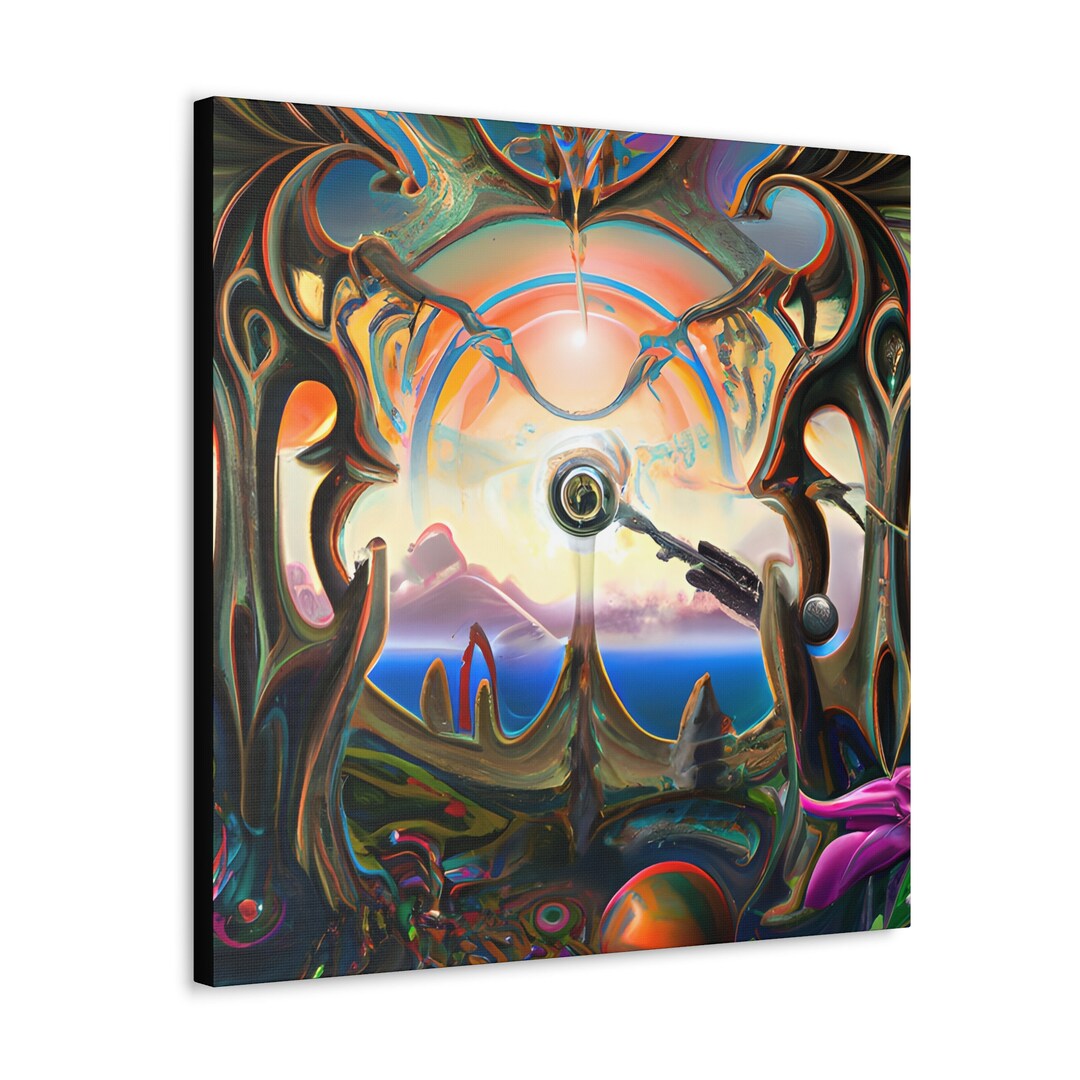 Surrealistic Light Art Piece in Canvas Gallery Wraps, Wall Art, AI Art