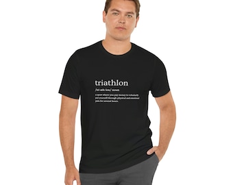 Camiseta de definición de triatlón / Camiseta de triatlón, Regalo de triatlón, Swim Bike Run