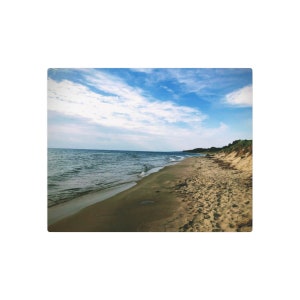 Lake Michigan Beach Metal Art Sign - Michigan Beaches, Beach Photo, Beach Art