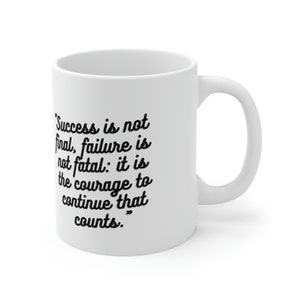 Triathlon Motivational Quote Mug 11oz : Success Is Not Final