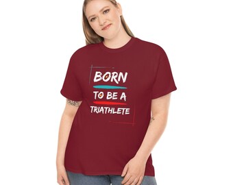 Born To Be A Triathlete Triathlon T-Shirt / Triathlon Shirt, Tri Shirt, Triathlon crew T-shirt, Triathlon Gift