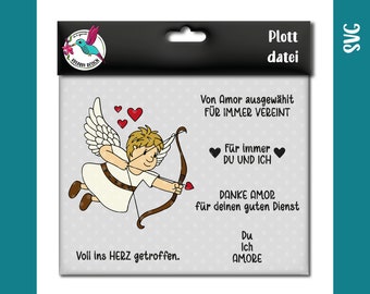 Amor Nico | Gift for Valentine's Day or Wedding | Love is in the air | svg | for plotting from foil