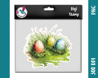 Easter eggs 1 | watercolor | png jpeg svg | DigiStamp for plotting with paper, sublimation or DTF printing | for making Easter gifts
