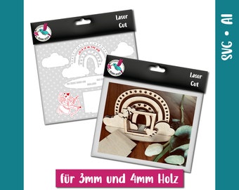 Amor Nico | Valentine's Day gift | with photo frame | svg ai | Lasercut for lasering and engraving 3 mm and 4 mm wood | File for laser