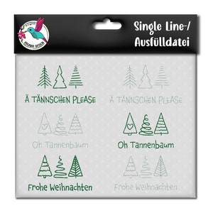 Tannenbäume | Foil Quil, Prägen und Zeichnen | Single Line | Weihnachten | svg | Plottdatei zum Plotten mit Papier