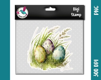 Easter eggs 2 | watercolor | png jpeg svg | DigiStamp for plotting with paper, sublimation or DTF printing | for making Easter gifts