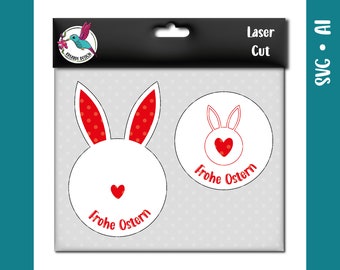 Happy Easter | placemat | Table decoration | svg | Lasercut for lasering and engraving with felt | File for diode lasers and CO2 lasers