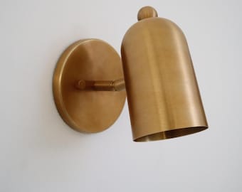 Wall Sconce, Solid Brass Mid-Century Design with 8 Finish Options