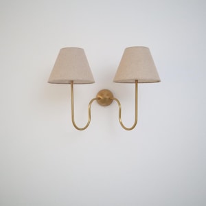 Timeless Elegance Brass Wall Lamp Handcrafted 2 Arm with Dual Lights Exquisite Home Decor