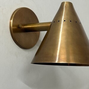 Elegant Brilliance Handcrafted Raw Brass Wall Lamp For Your Home image 5