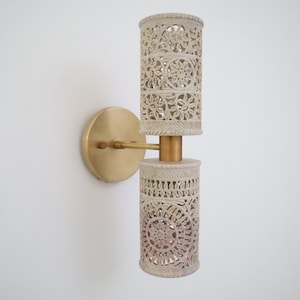 Alabaster Wall Sconce Light Natural Stone Fixture for Hallway, Bedroom, Living Room
