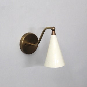 Modern Style Mid Century Raw Brass Wall Lamp Luminaire