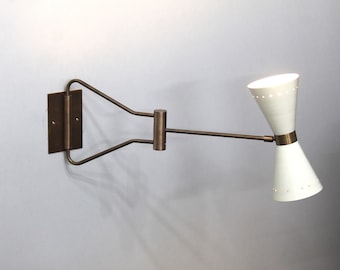 Versatile And Stylish Mid Century The Adjustable Brass Wall Lamp