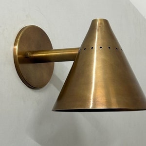 Elegant Brilliance Handcrafted Raw Brass Wall Lamp For Your Home image 2