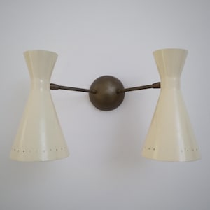 Luminous Brilliance Handcrafted Raw Brass Double Sconce Wall Lamp