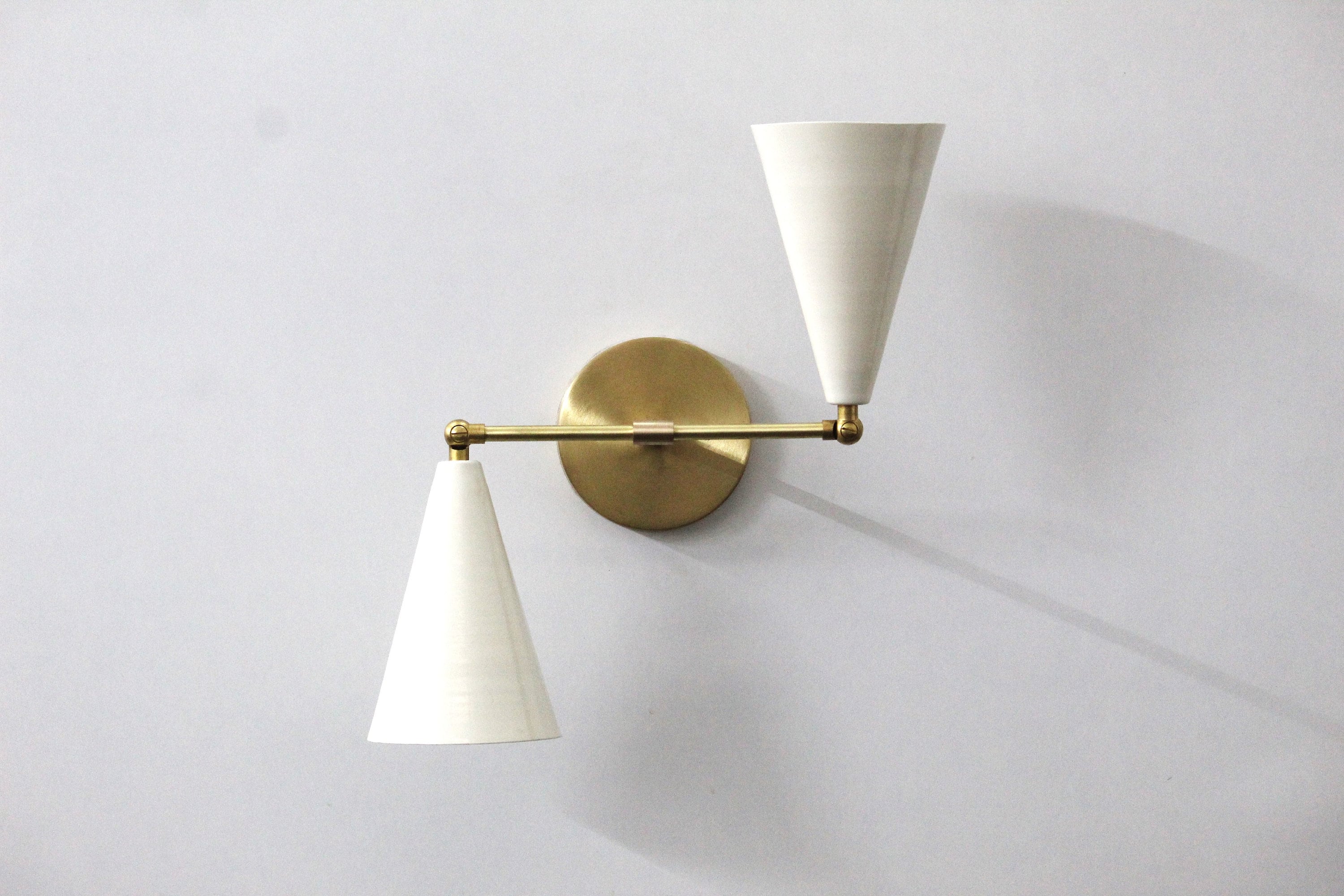 Handcrafted Mid Century Modern Brass Wall Lamps Inspired - Etsy