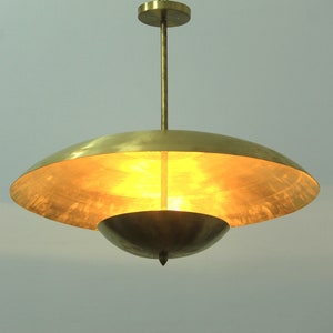 Elegance Brass Dish Chandelier Trending Lighting Piece for Your Home Decor