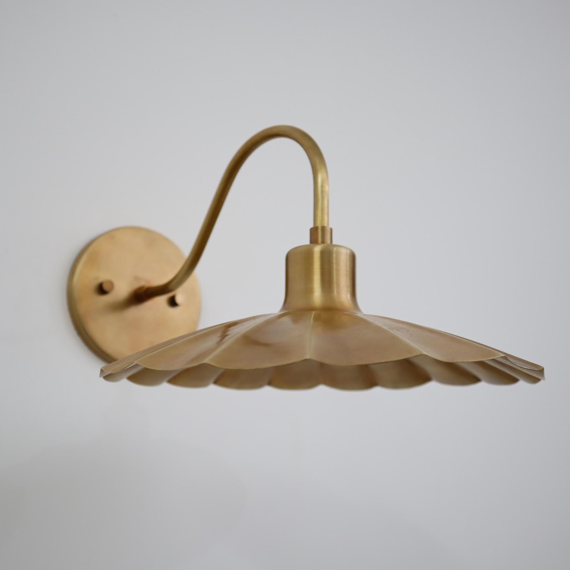 Glamorous Raw Brass Wall Lamp Handcrafted Industrial Chic Lighting for Elegant Home Decor