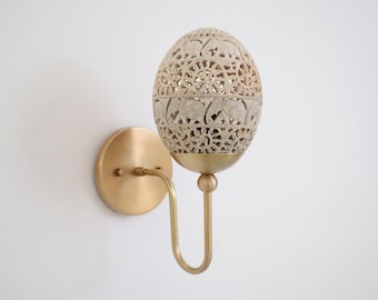 Natural Hand-Carved Alabaster Wall Light For Your Bedroom, Living Room