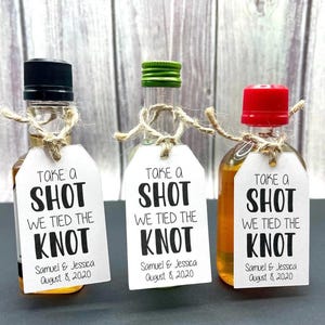 Take A Shot We Tied The Knot for mini bottles