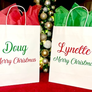 Large Personalized Christmas Gift Bags