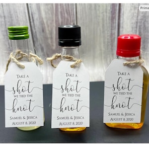 Take A Shot We Tied The Knot for mini bottles