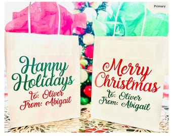 Personalized Christmas Gift Bags