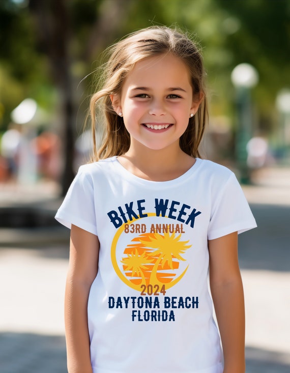 Kids Daytona Beach Bike Week 2024, Mens Motorcycle Event Shirt