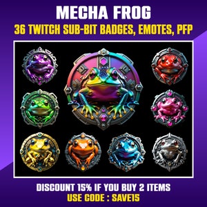 Twitch badges, Frog Twitch Sub Badges, Bit Badges, Frog Emotes, Streamers, Kick, VTuber, Avatars, Clipart, Transparent PNG