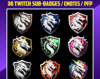 Sous-badges Dragon Twitch, sous-badges pour streamers, coup de pied, VTuber, avatars, emote, clipart, PNG Transparent