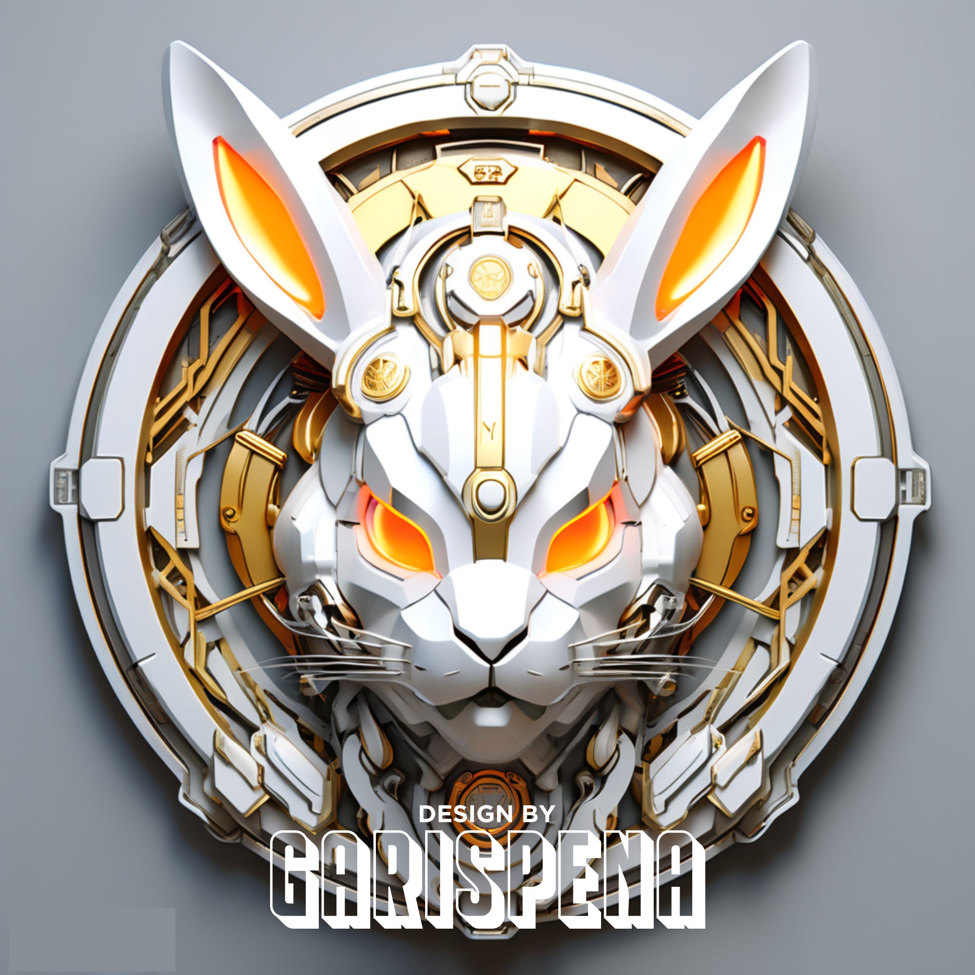 Steam Rabbit Badges Mecha Rabbit Twitch Sub Badges: Vtuber Streamer Clipart (digital ...