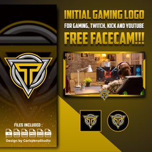 I will create an Initials monogram logo design for Gaming channels, YouTube , Twitch or Kick
