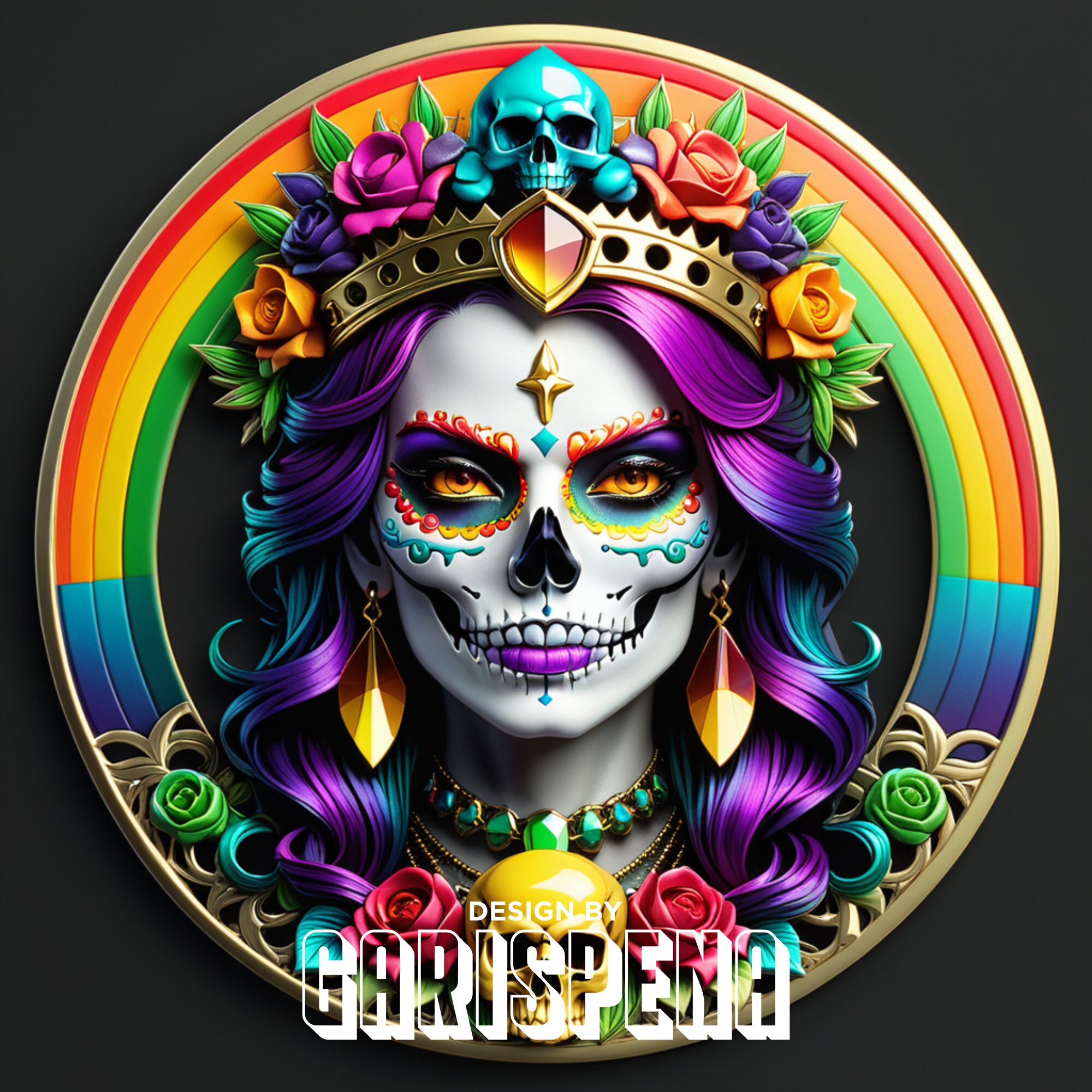 Skull Queen Twitch Sub Badges: Streamer Emotes, Vtuber Avatars (digital ...