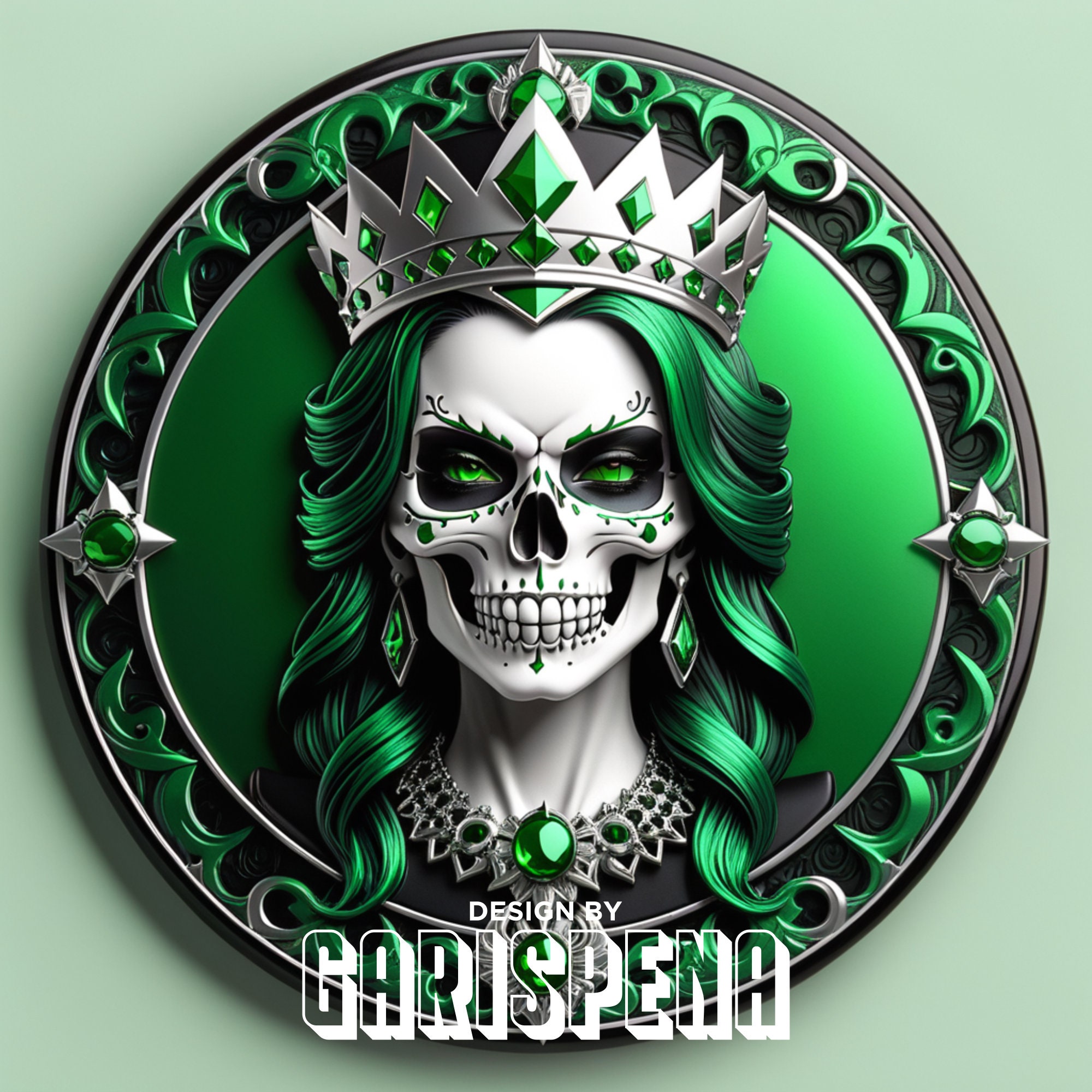 Skull Queen Twitch Sub Badges: Streamer Emotes, Vtuber Avatars (digital ...