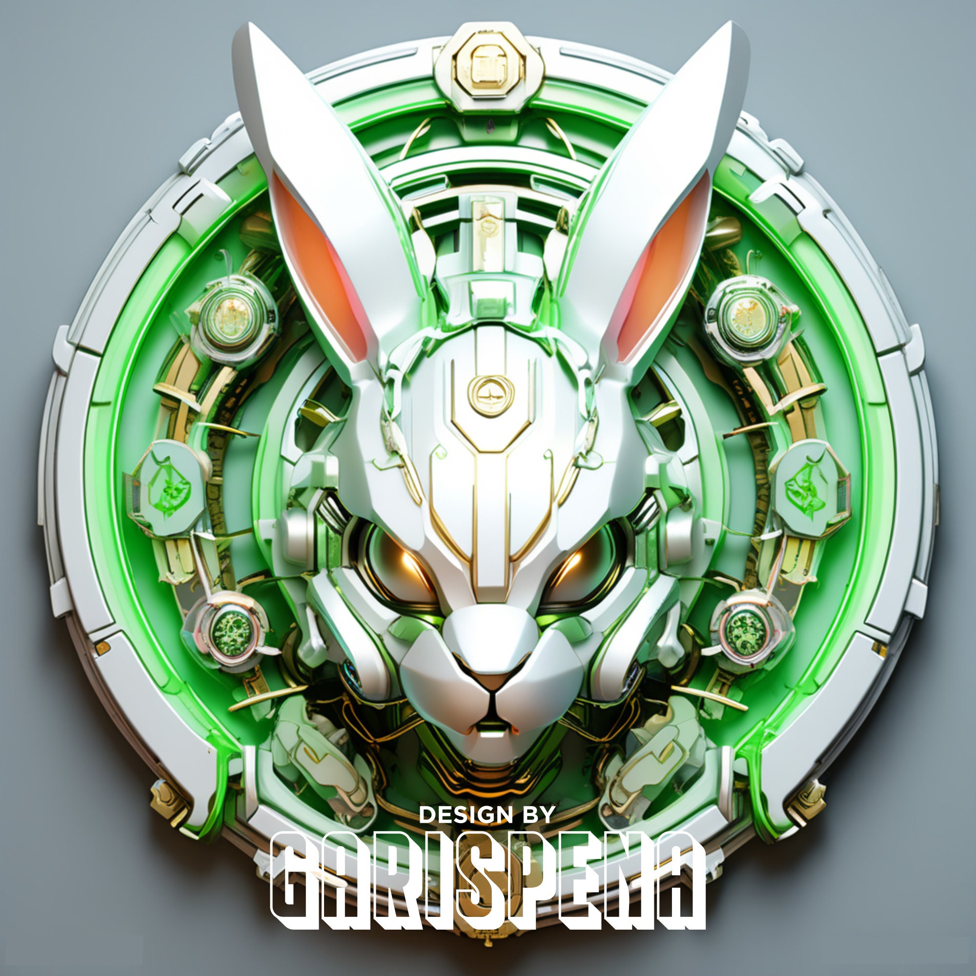 Steam Rabbit Badges Mecha Rabbit Twitch Sub Badges: Vtuber Streamer Clipart (digital ...