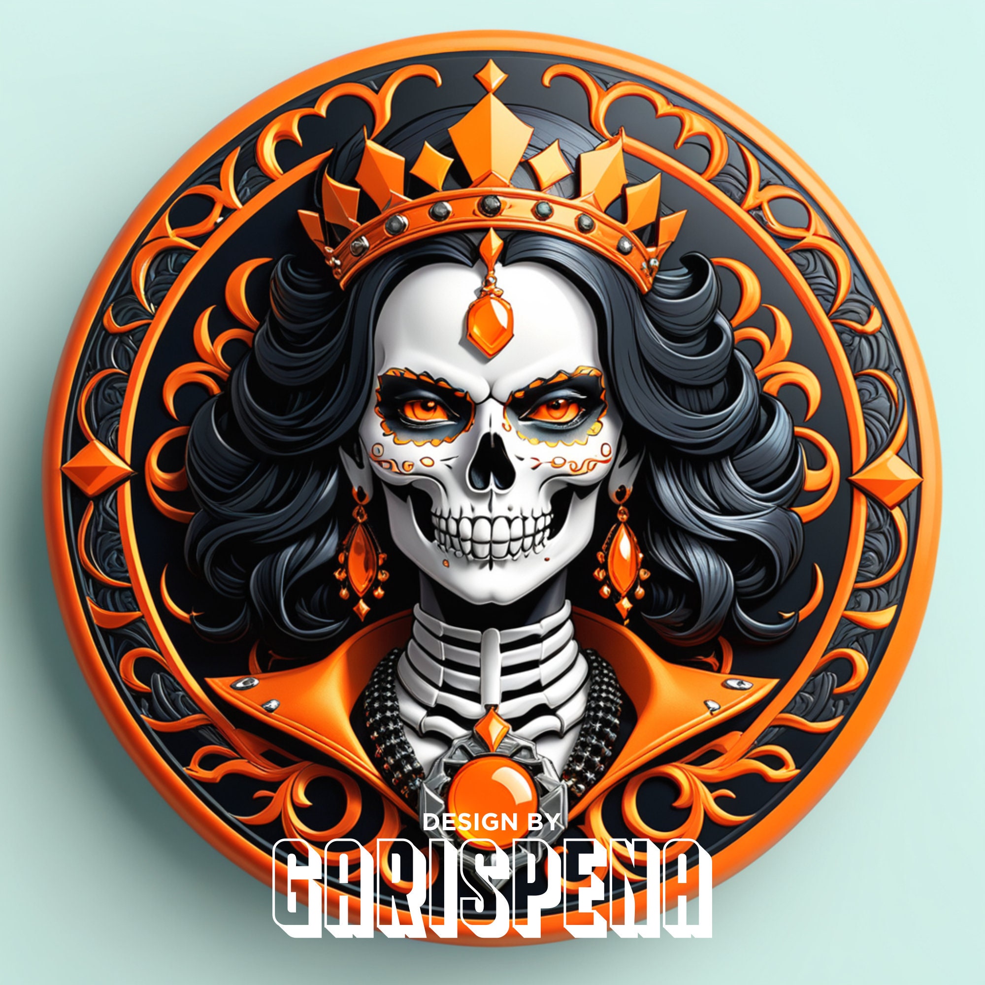 Skull Queen Twitch Sub Badges: Streamer Emotes, Vtuber Avatars (digital ...
