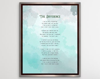 The Difference Poem digital Download Religious Prayer Reminder ...