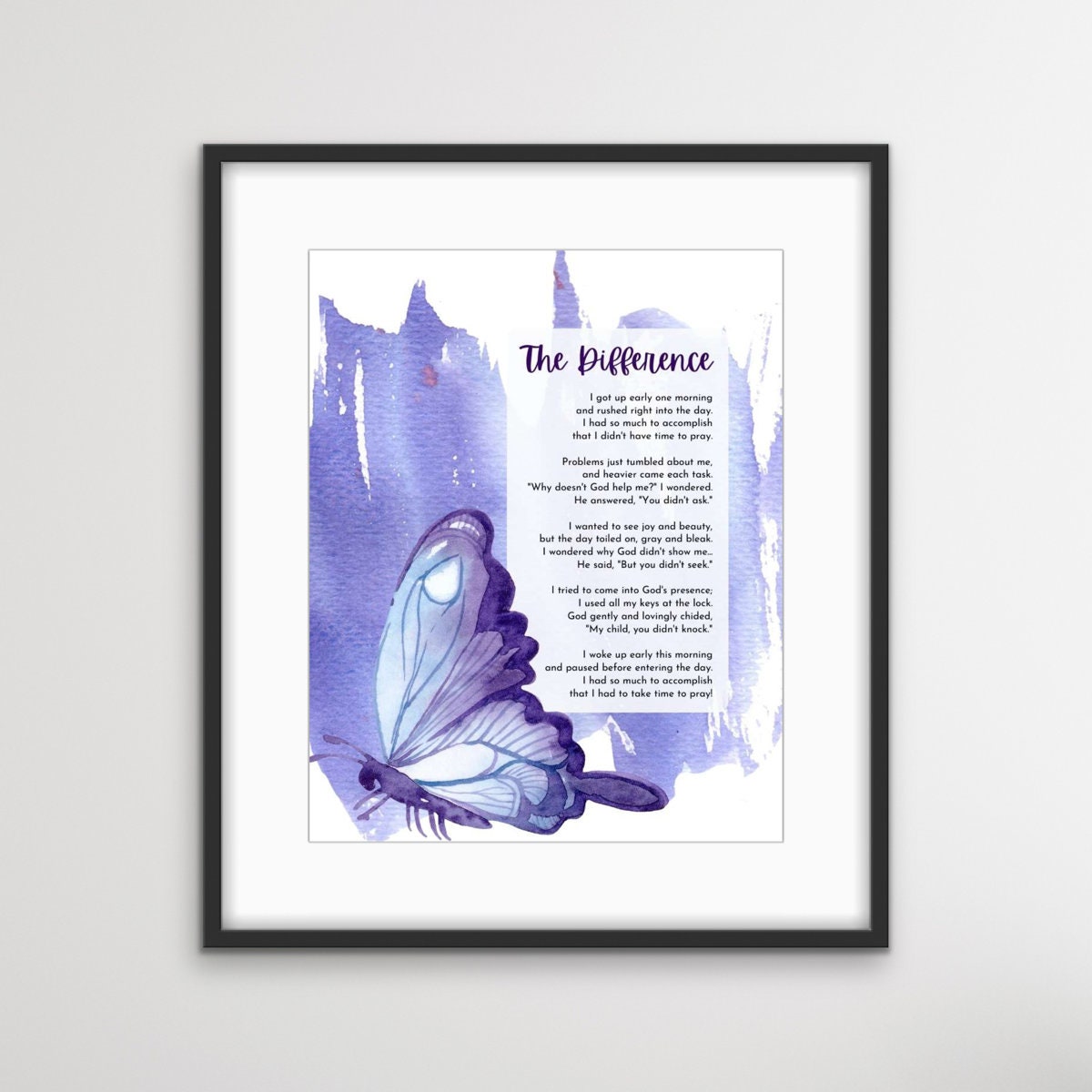 The Difference Poem digital Download Religious Prayer Reminder ...