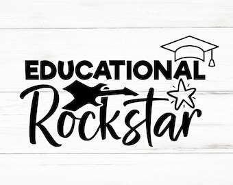 Rockstar educacional SVG, Rockstar educacional PNG, Arquivos de design Rockstar educacional, Pacote Rockstar educacional