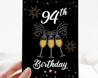 Funny Birthday Card,94th Happy Birthday Card,94th Birthday Card Editable, 94th Birthday Invite, 94th Birthday Party Card [id: 23737795]