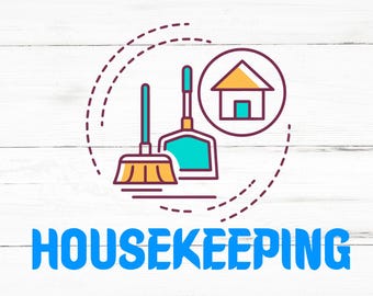 Housekeeping SVG, Housekeeping PNG, Housekeeping Design Files, Housekeeping Bundle, Housekeeping Designs