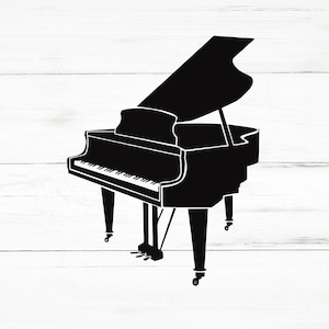 Pianoforte a coda SVG, Pianoforte a coda PNG, File di progettazione di pianoforte a coda, Pacchetto pianoforte a coda, Progetti di pianoforte a coda