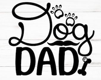 Dog Dad SVG, Dog Dad PNG, Dog Dad Design Files, Dog Dad Bundle, Dog Dad Designs
